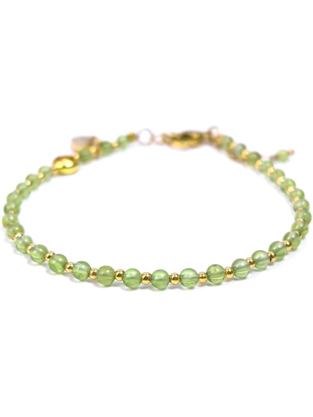 Dainty 3mm Natural Gemstone Beaded Bracelet, Adjustable Charm Jewelry Gift